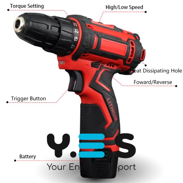 Акумуляторний шуруповерт KRAFFTEC 24V з насадками, багатофункціональний інструмент (24V)