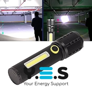 Ручний ліхтар BL-C63 COB із боковим підсвічуванням та USB-зарядкою