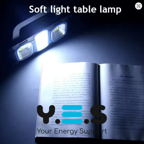 Аварійний ручний акумуляторний ліхтар Hurry-bolt HB-6169 з сонячною панеллю, переносний