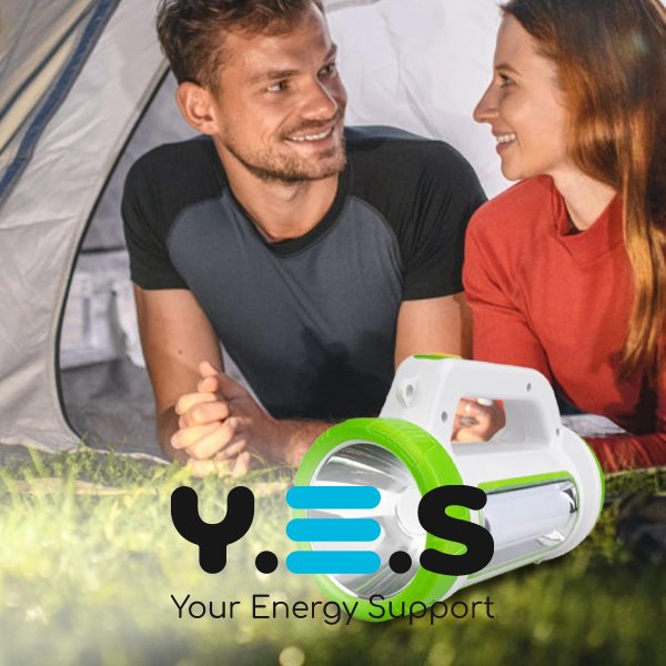 Портативний LED+COB прожектор-ліхтар JQ-6088 з Power Bank для намету та кемпінгу