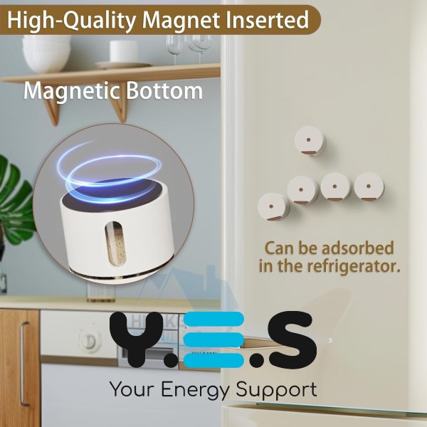 Набір магнітних баночок для спецій з настінним органайзером для солі, перцю та цукру