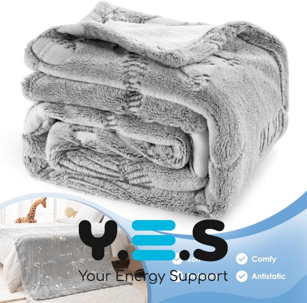 Світний у темряві флісовий плед «Динозаври» 100×150 см