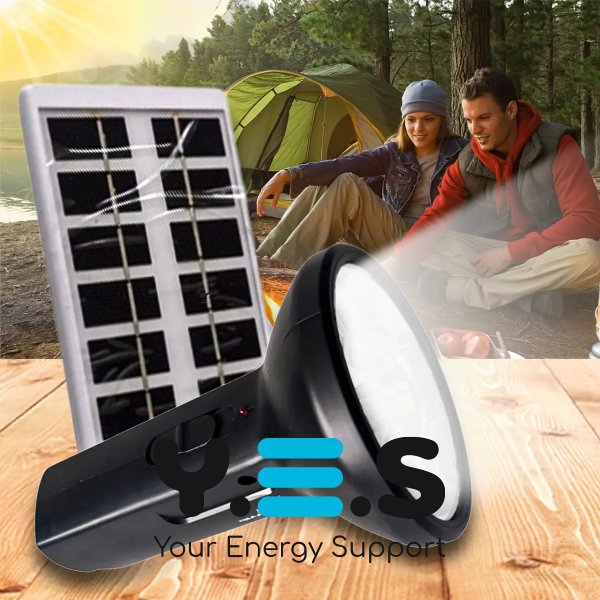 LED ліхтар-світильник на сонячній батареї Solar Flashlight CL-058