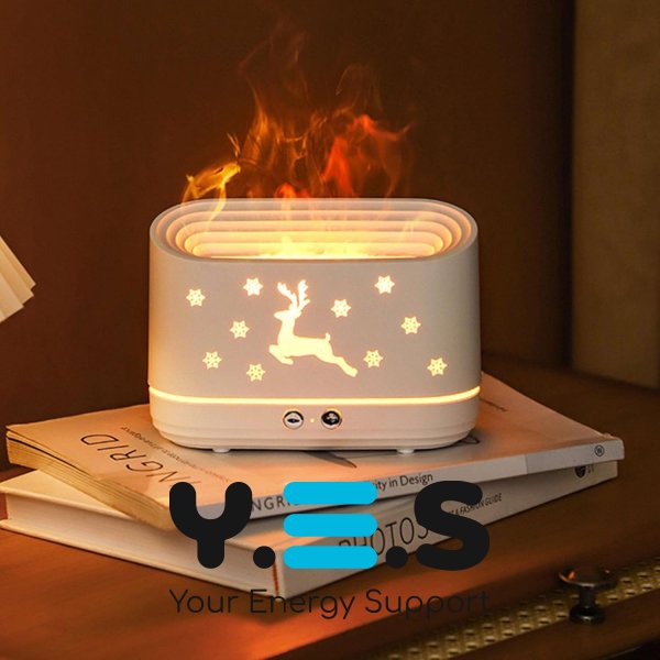 Ультразвуковий зволожувач повітря EL-JS1 з підсвічуванням і ефектом полум’я