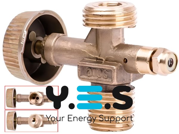 Вентиль газовий INTERTOOL для туристичних плит, балонів і пальників