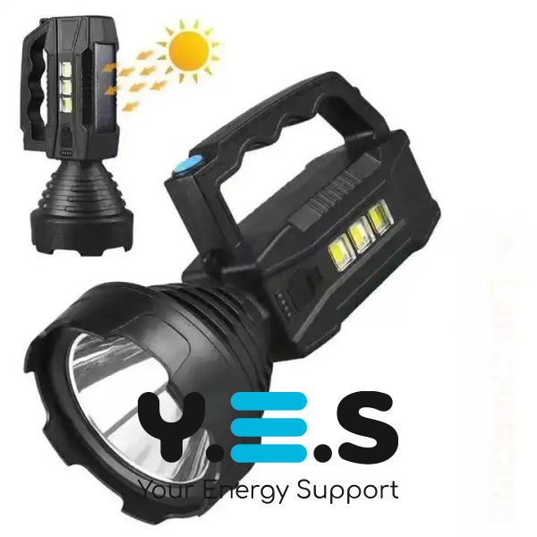 Універсальний LED ліхтар 8809T з COB-панеллю та сонячною зарядкою