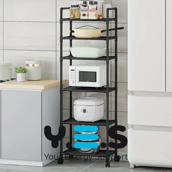 Кухонна етажерка-стелаж на колесах, 6 ярусів (170×42×32 см)