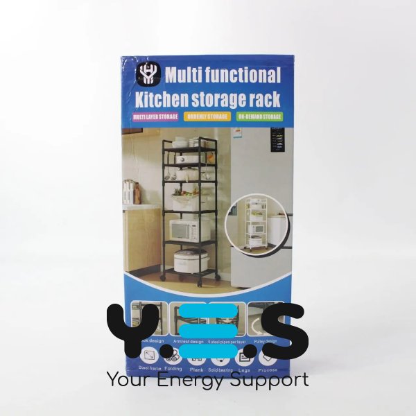 Кухонна етажерка-стелаж на колесах, 6 ярусів (170×42×32 см)