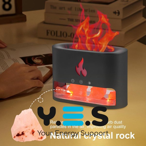 Лампа-аромадифузор Docsal Flame 3в1: LED-підсвічування та зволожувач повітря