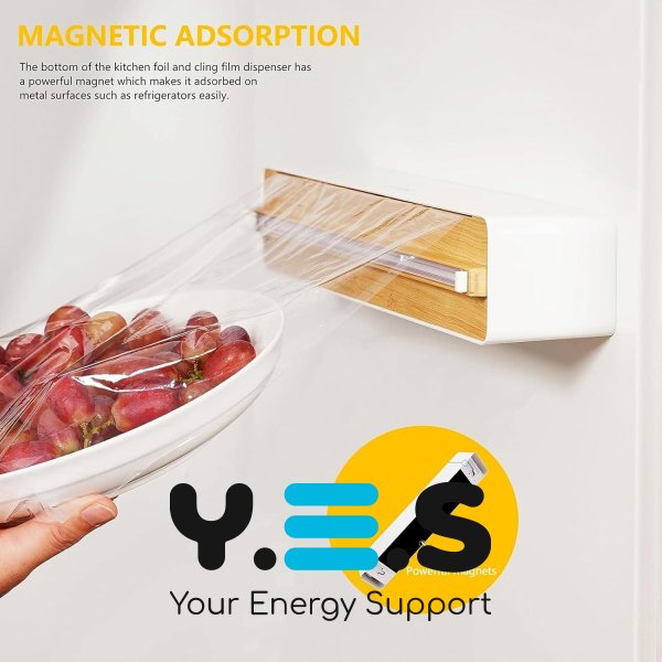 Настінний диспенсер Saran для харчової плівки та фольги, з різаком