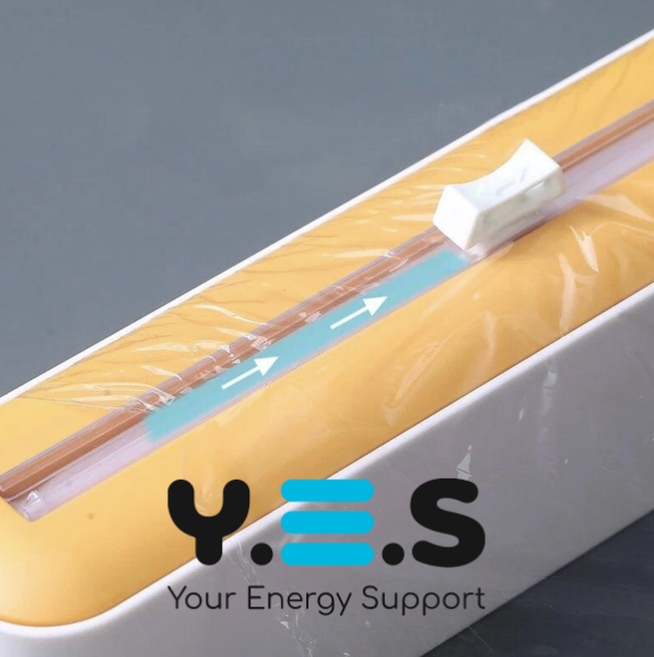 Настінний диспенсер Saran для харчової плівки та фольги, з різаком