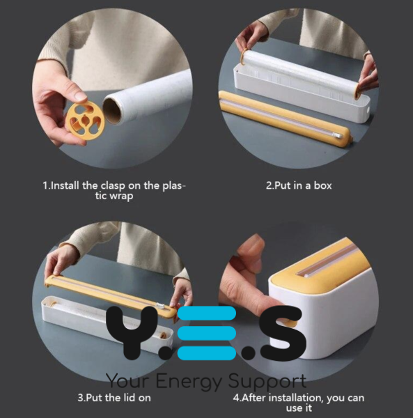 Настінний диспенсер Saran для харчової плівки та фольги, з різаком