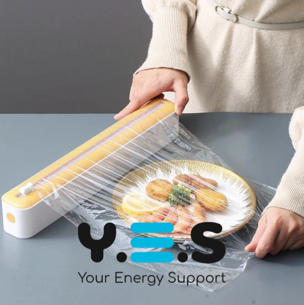 Настінний диспенсер Saran для харчової плівки та фольги, з різаком