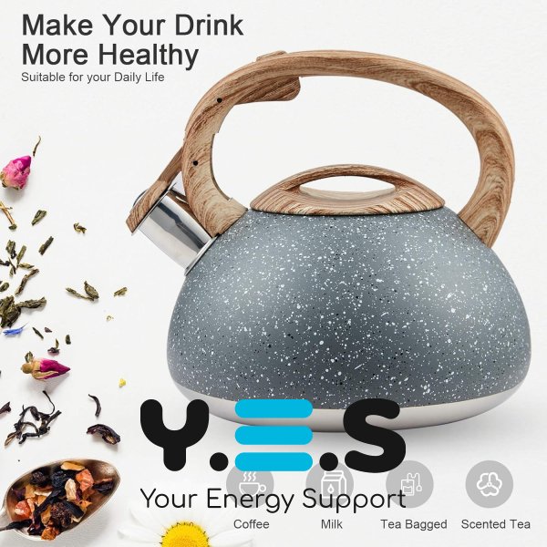 Чайник універсальний UNIQUE UN-5306 2,7 л, мармурове покриття