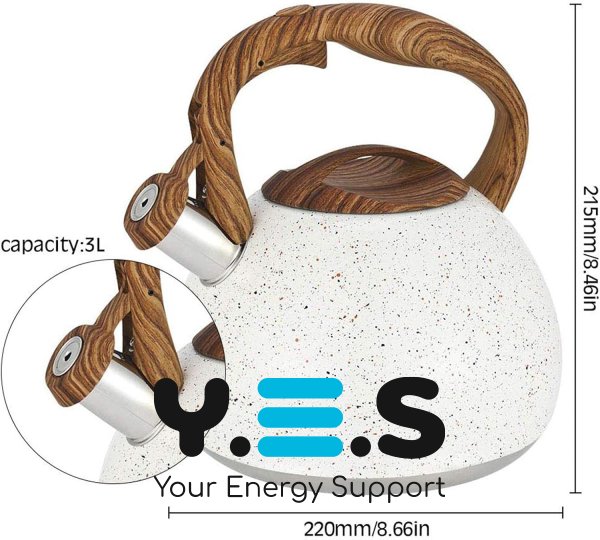 Чайник універсальний UNIQUE UN-5306 2,7 л, мармурове покриття