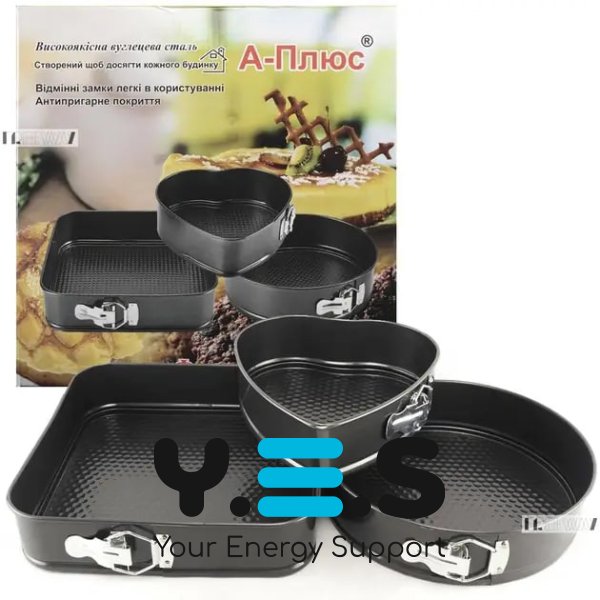 Набір роз’ємних форм для випічки 3 в 1 UNIQUE UN-1703 (різні розміри)