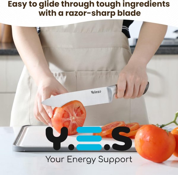 Набір кухонних ножів Unique UN-1833, 9 шт., нержавіюча сталь, на підставці