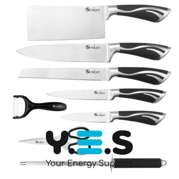 Кухонний набір ножів UNIQUE UN-1834 з нержавіючої сталі (комплект)