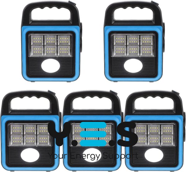 Світлодіодний кемпінговий ліхтар-прожектор HS-8020D USB із сонячною панеллю та павербанком