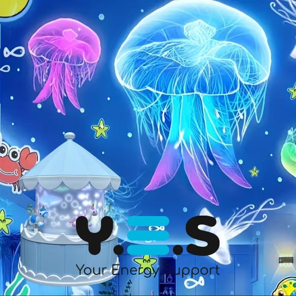 Нічник‑проєктор LED від USB «Карусель» з пультом, 21 слайд, змінні дитячі проєкції