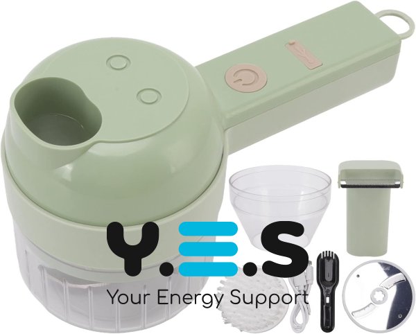 Електричний ручний різак-подрібнювач овочів 4-в-1 Food Chopper Catling