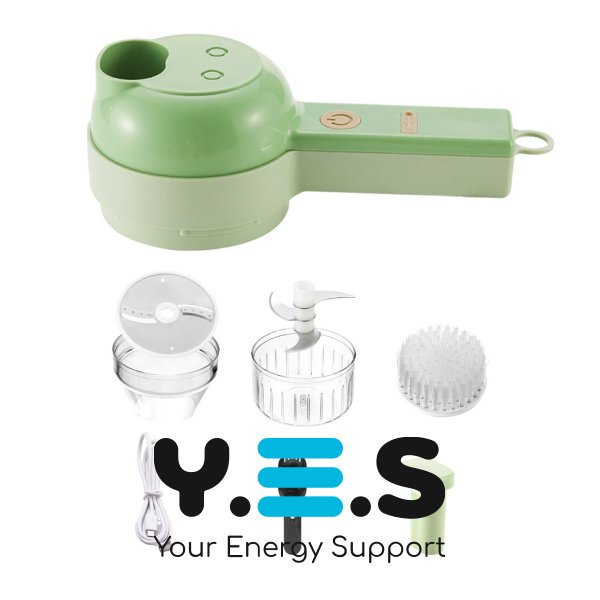 Електричний ручний різак-подрібнювач овочів 4-в-1 Food Chopper Catling