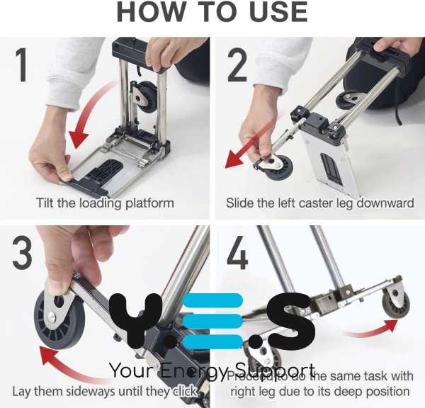 Складна універсальна візок‑сумка для покупок на колесах, легка та міцна