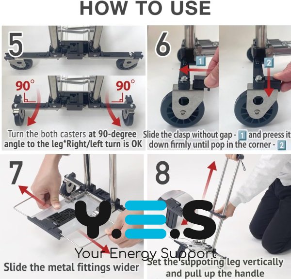 Складна універсальна візок‑сумка для покупок на колесах, легка та міцна