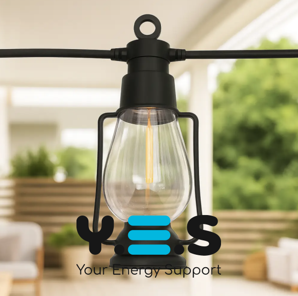 Вулична LED-гірлянда SFK-49 з ретро-підвісними лампами, 220 В, тепле світло