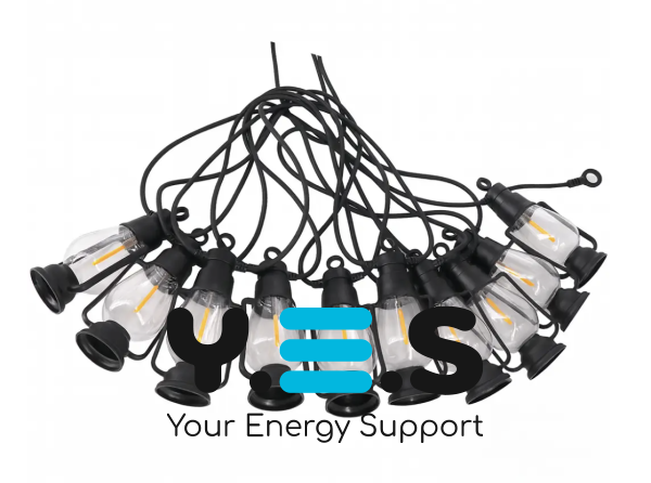 Вулична LED-гірлянда SFK-49 з ретро-підвісними лампами, 220 В, тепле світло