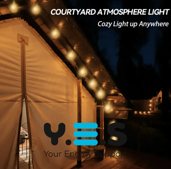 Вулична LED-гірлянда SFK-49 з ретро-підвісними лампами, 220 В, тепле світло