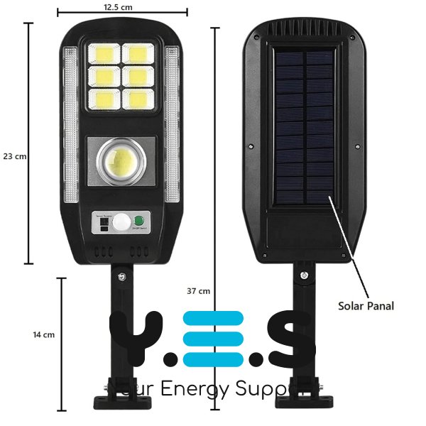 Настінний LED прожектор CL-728 для вулиці: сонячна панель, датчик руху, пульт керування