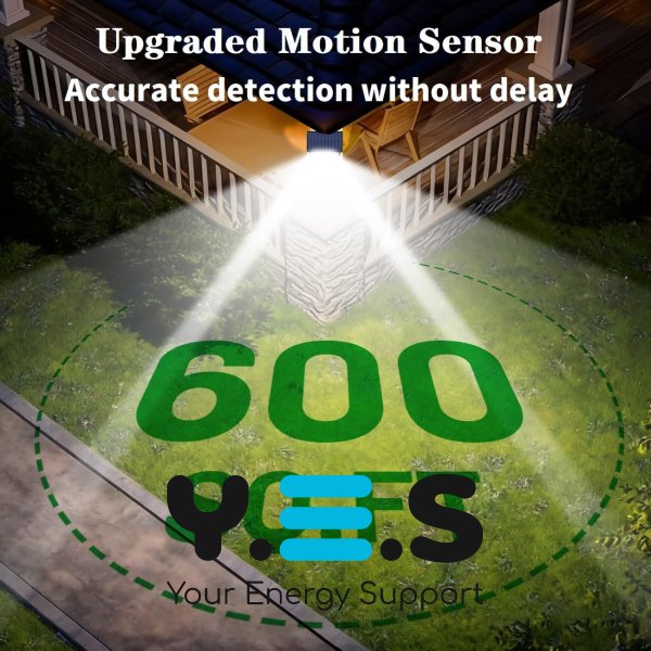 Настінний вуличний LED-прожектор YT-66 із сонячною панеллю, датчиком руху та пультом