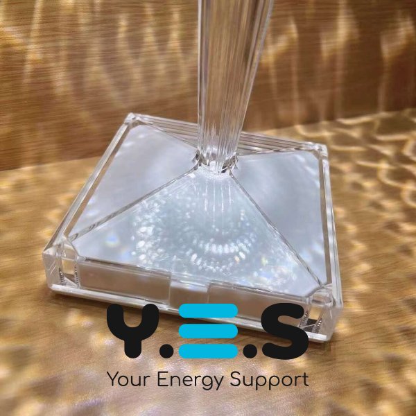 3D кришталевий нічник-лампа 26 см, акумуляторна, сенсорне керування, 3 режими