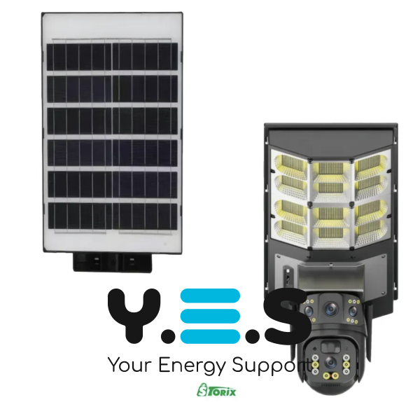 Вулична PTZ IP-камера 4Мп на 2 об’єктиви з LED-ліхтарем і сонячною панеллю SPM-XA01