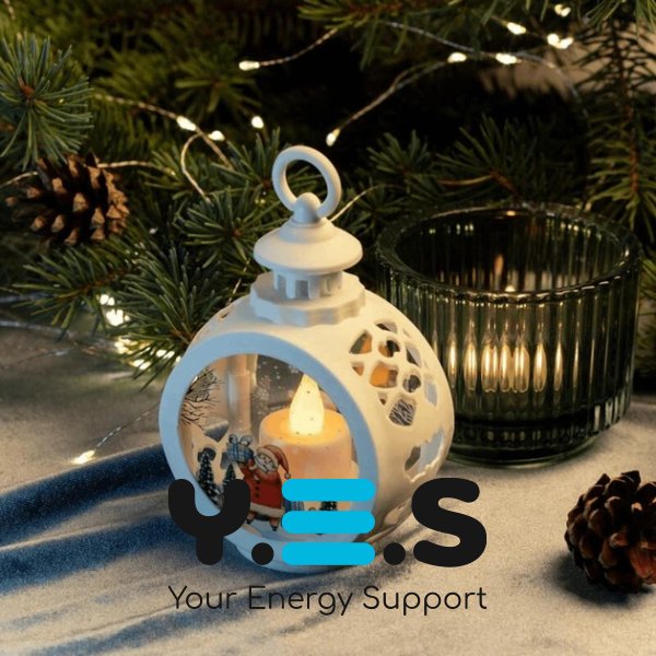 Декоративний різдвяний світильник на батарейках — святковий затишний нічник для дому