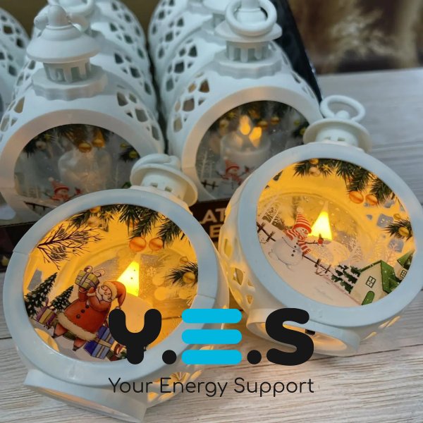 Декоративний різдвяний світильник на батарейках — святковий затишний нічник для дому