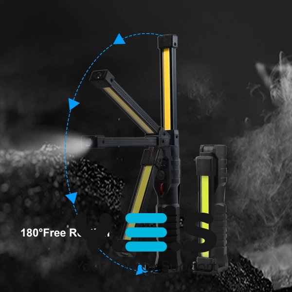 Акумуляторний поворотний ліхтар LIGHT L08-1 для кемпінгу з магнітною підставкою та гачком