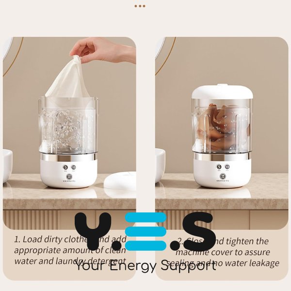 Портативна міні-пральна машинка USB 1505 для дому й подорожей (через USB)