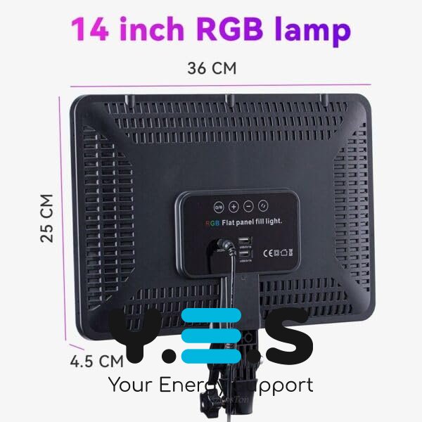 Прямокутна LED-лампа PL-36 для фото/відео з пультом, LED-прожектор для блогера та візажиста