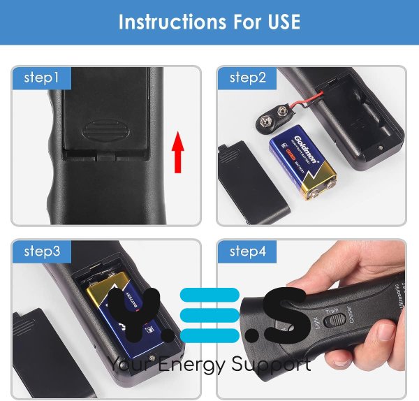 Ультразвуковий відлякувач собак ZF853E/5039 Super Ultrasonic Dog Chaser з ліхтариком, універсальний