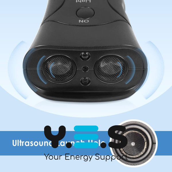 Ультразвуковий відлякувач собак ZF853E/5039 Super Ultrasonic Dog Chaser з ліхтариком, універсальний