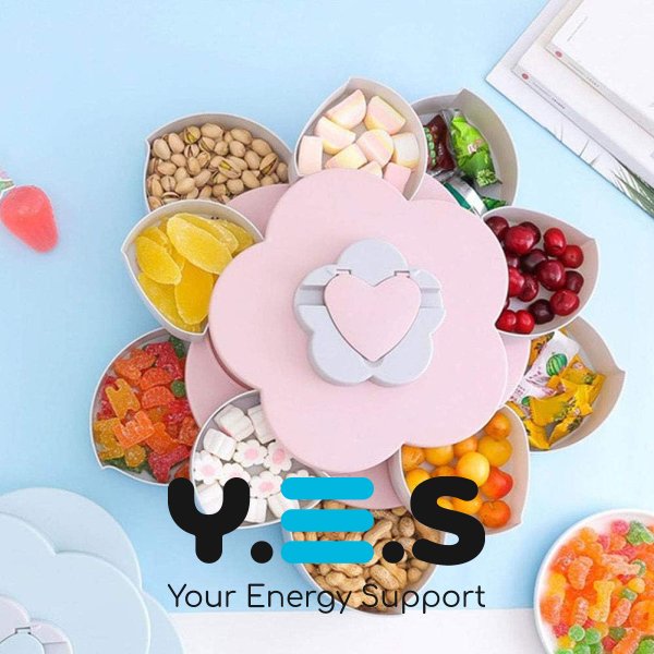 Квітковий 3-ярусний органайзер-менажниця для солодощів і фруктів з підставкою для телефону WO-25