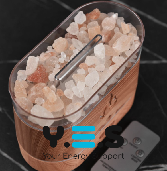 Аромадифузор-зволожувач з камінням Aroma Diffuser UV-1/FT-1928, настільна соляна лампа