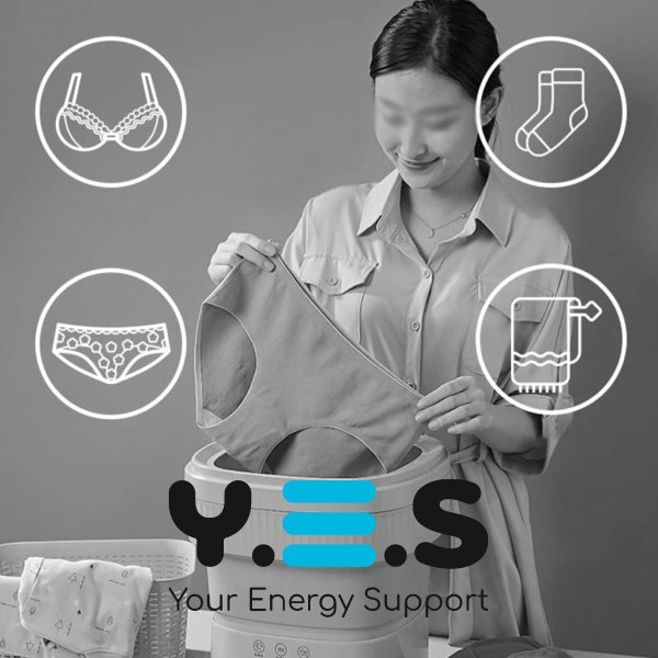 Складна портативна міні-пральна машина-ведро 8 л UKC XPB15-8