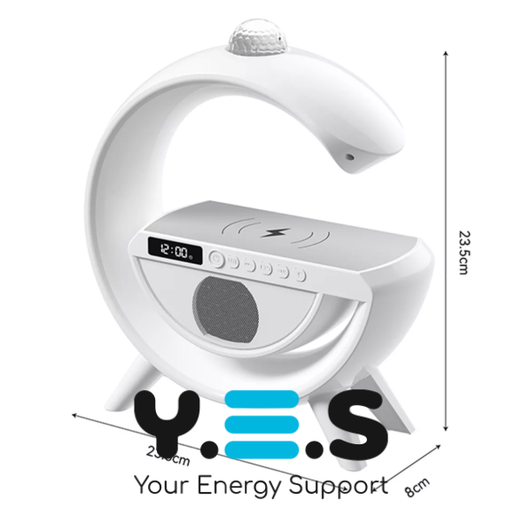 Настільна смарт-лампа-нічник 3-в-1 RGB G2388 з бездротовою зарядкою та Bluetooth-колонкою