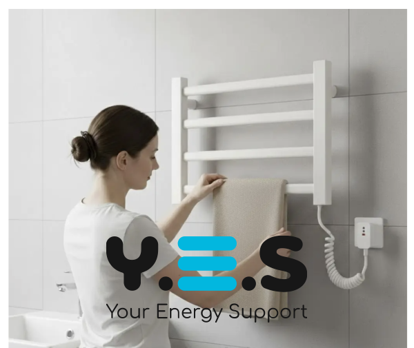 Електрична настінна рушникосушка для ванної GN-7401-W (сушка для рушників)