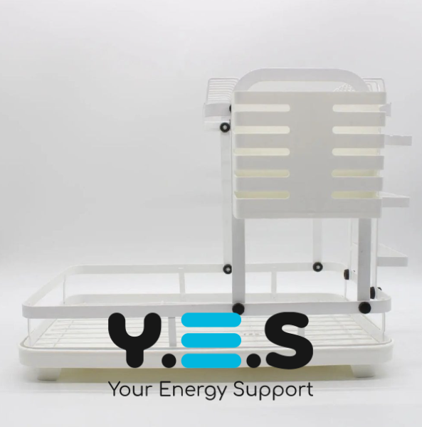 Двоярусна сушарка для посуду з відливом, 42×33×30 см, функціональна