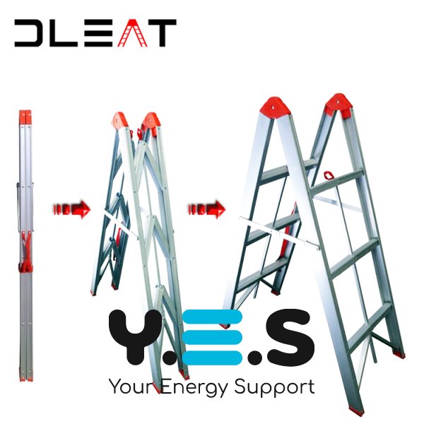 Складна алюмінієва драбина-стрем’янка JDT1020S05, портативна 4-ступенева