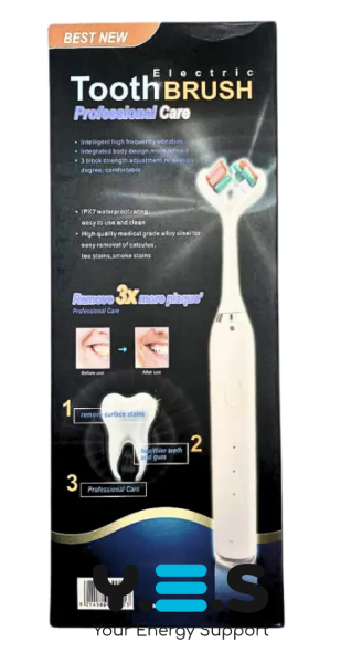Акумуляторна електрична зубна щітка Best New з подвійною головкою, ефективне чищення